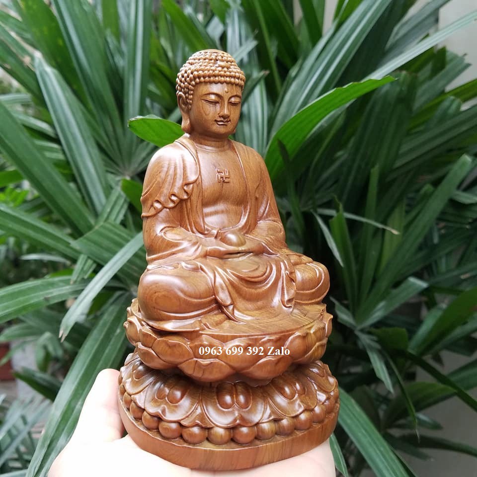 Tượng phật a di đà bằng gỗ mùi thơm