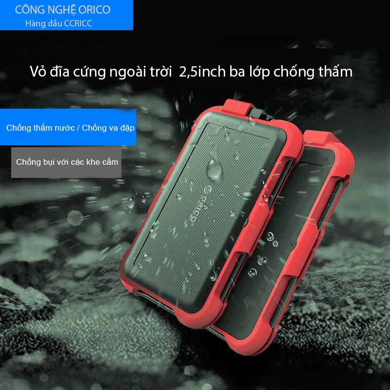 Box Ổ Cứng Orico 2.5 Chống Rơi, Chống Nước Mưa