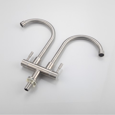 vòi rửa chén đôi inox 304 không gỉ, không chứa pb (Việt Nam),