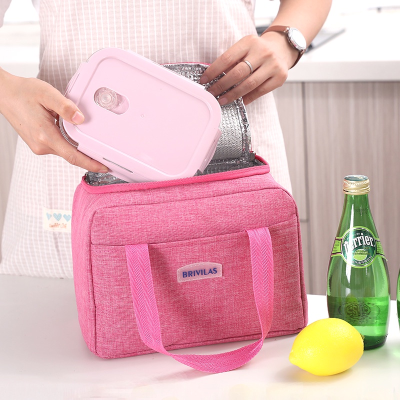 Túi đựng cơm hộp, túi cơm văn phòng có khóa kéo vải chống nước size lớn SUZUKO BAGS TD01