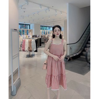 Đầm Maxi 2 Dây Caro Xinh Xắn (3 màu)