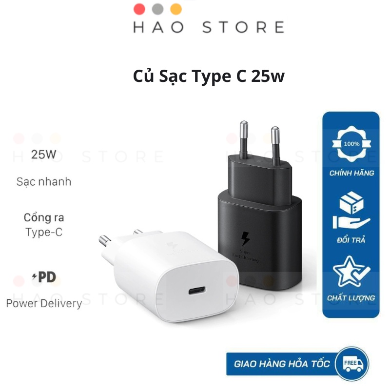 Củ Sạc Type C Samsung 25W (không kèm cáp) - Hàng chính hãng, Mới 100%