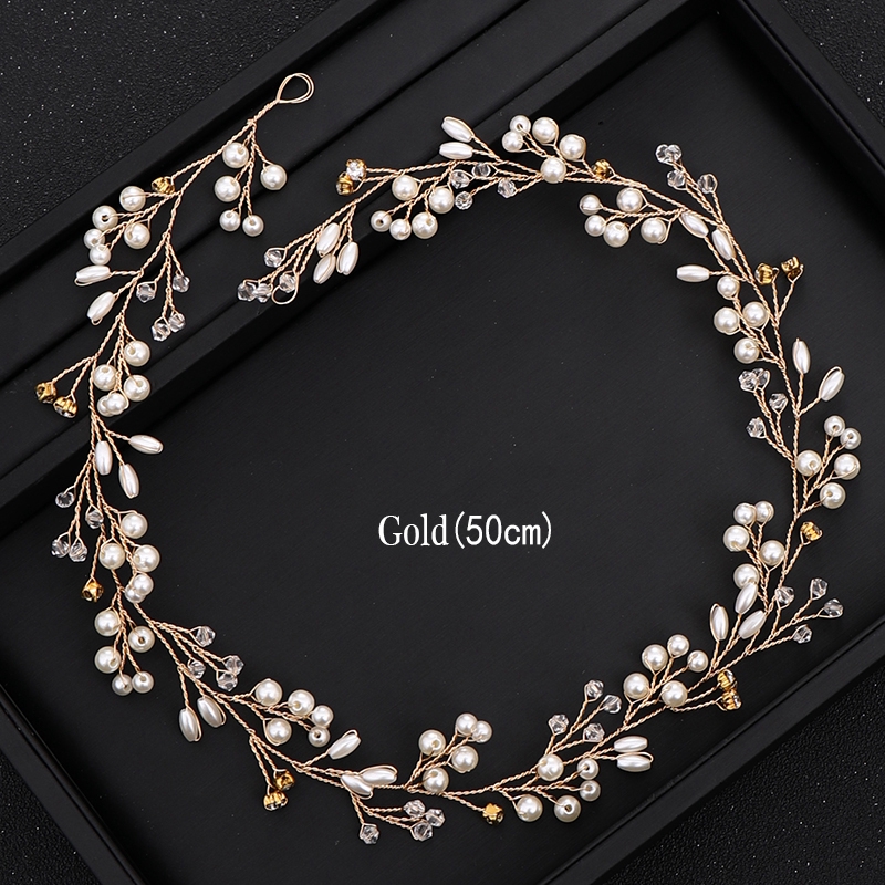 Cài Tóc Đính Hạt Giả Ngọc Trai Thời Trang Cho Cô Dâu