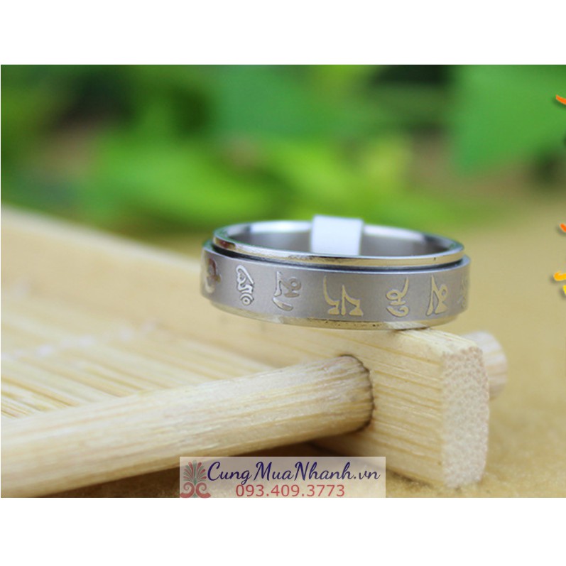 Nhẫn Khắc Thần Chú Om Mani Padme Hum Mantra - NH193
