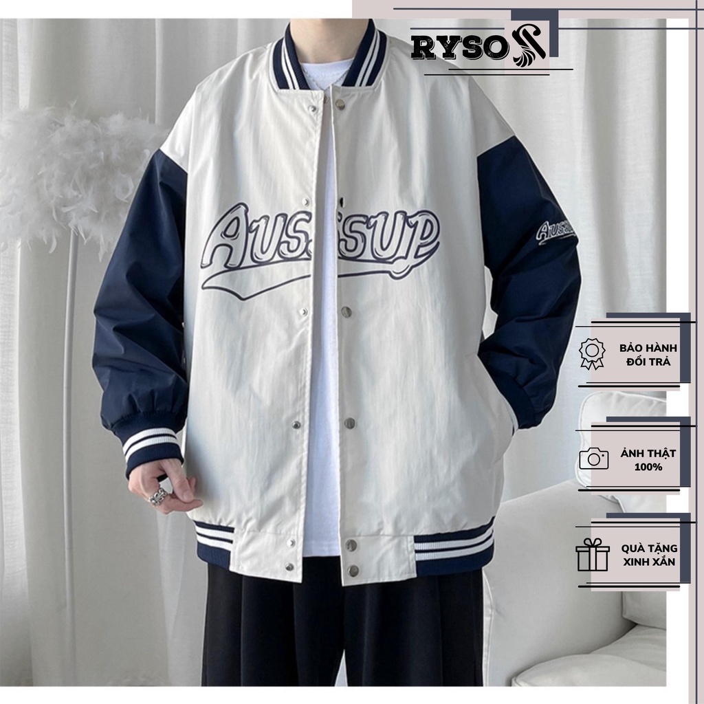 Áo khoác dù 2 lớp cao cấp dày dặn form rộng unsex kiểu dáng bóng chày năng động cá tính nam nữ mặc vừa