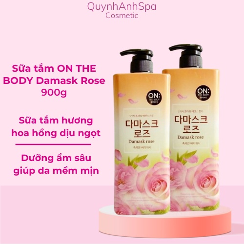 Sữa tắm On The Body Hàn Quốc hoa Hồng Damask Rose chai 900g quynhanhspa20