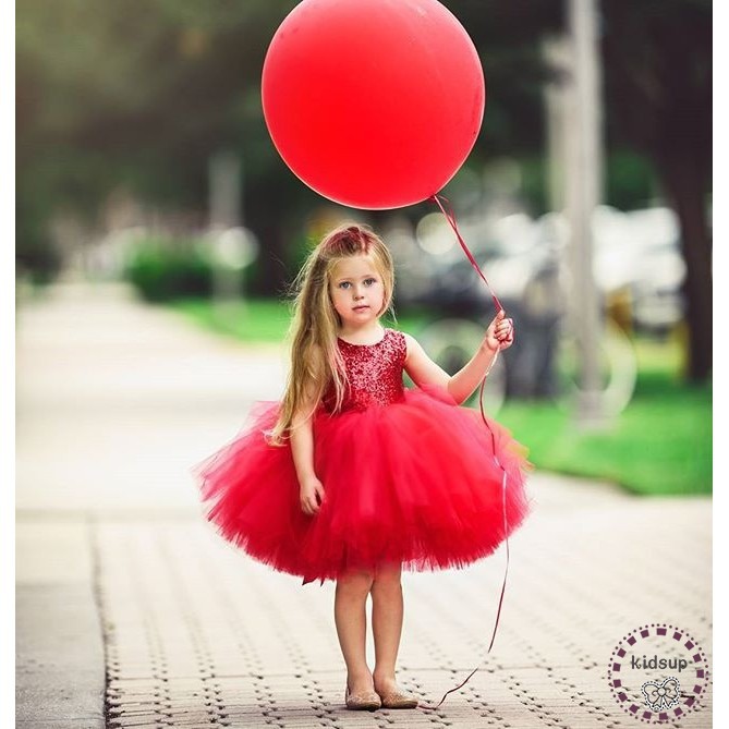 ✸ღ✸Fashion Kids Baby Flower Girls Party Sequins Dress Gown Bridesmaid Dresses XMAS