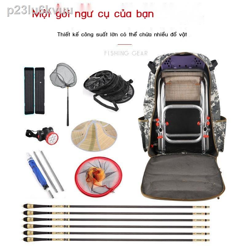 ❧ p23lu6kvuuTúi đựng ghế câu cá Túi đồ dày ba lô cần không thấm nước đa chức năng Phụ kiện