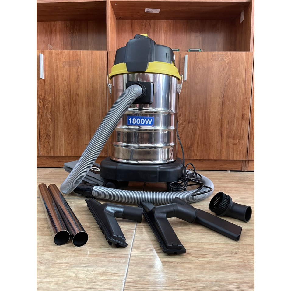 Máy hút bụi công nghiệp 6 phụ kiện-khô và ướt- vệ sinh nhà xưởng- máy móc