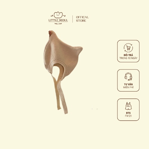 Little Seoul - Mũ len cho bé - tai mèo Bobo