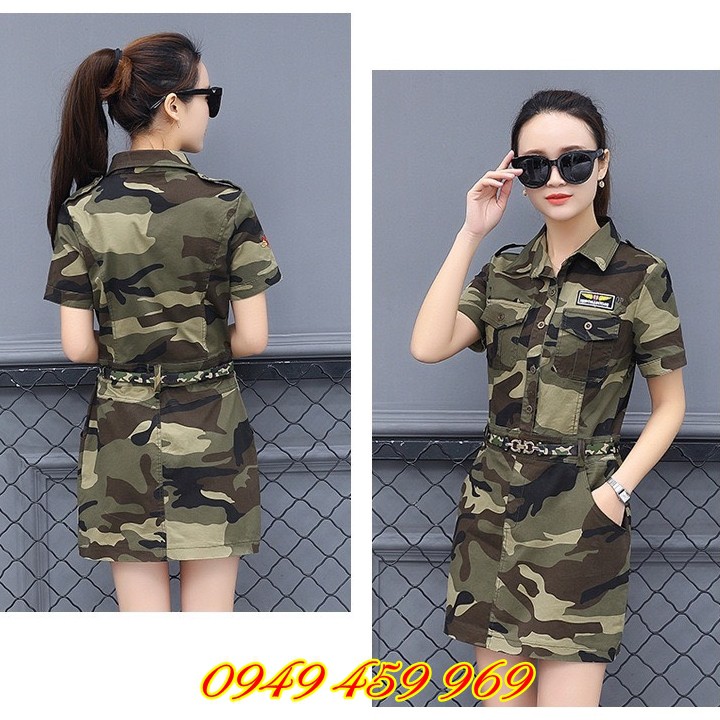 Váy Lính Nữ - Bộ Váy Lính Nữ + Tặng Kèm Đai Váy | BigBuy360 - bigbuy360.vn