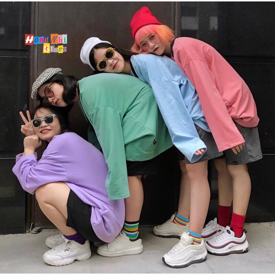 Áo Thun Tay Dài Trơn Long Tee Oversize 80Kg Ulzzang Unisex Dáng Rộng Nhiều Màu - MM