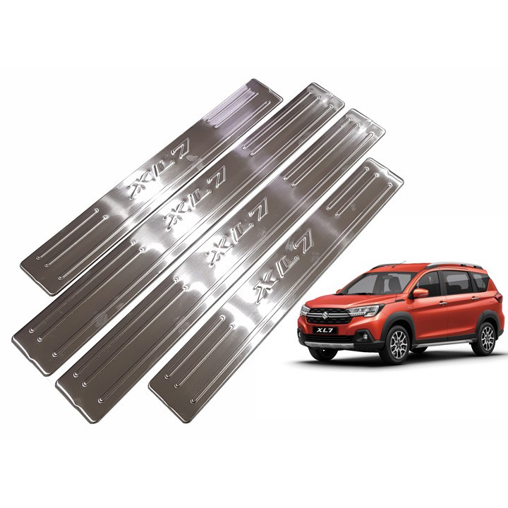 Ốp bậc cửa, nẹp cửa xe Suzuki XL7 2019 2020 2021 2022 mẫu Inox cao cấp