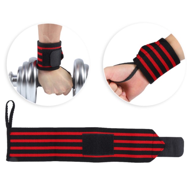 Quấn Cổ Tay Tập Gym dài 45cm băng quấn cổ tay tập gym cao cấp Một Đôi