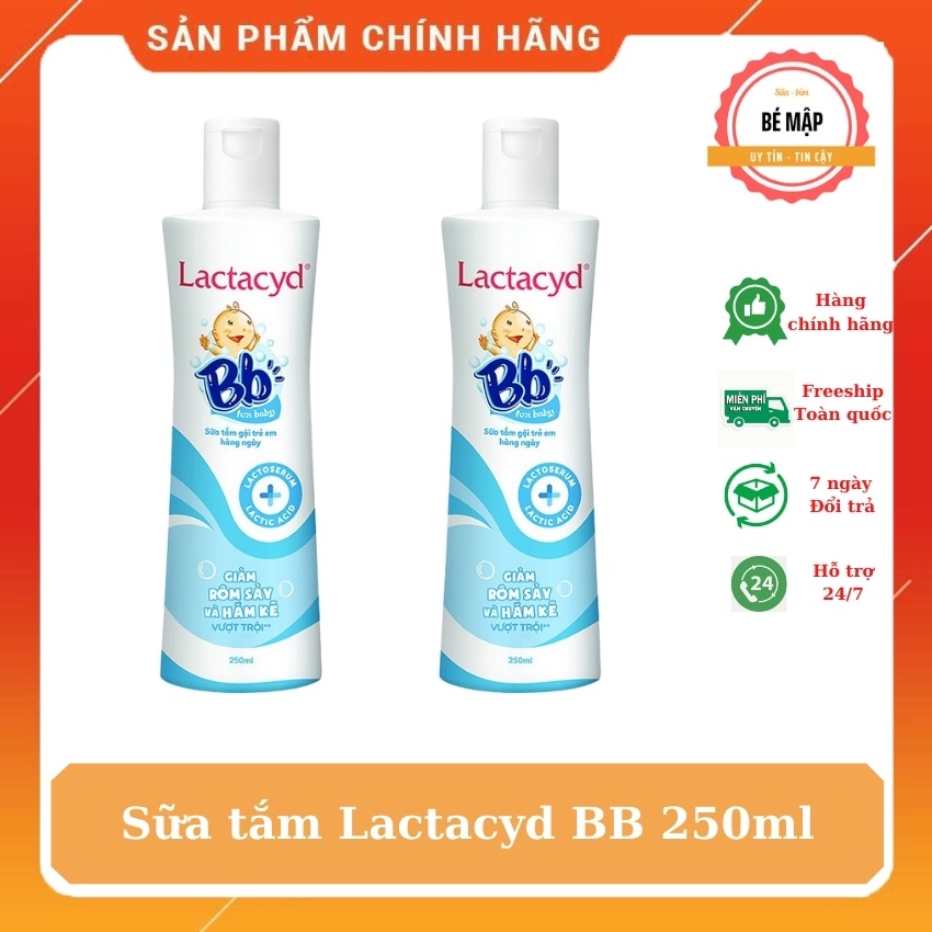 Sữa tắm Lactacyd BB xanh dương cho bé từ sơ sinh 250ml