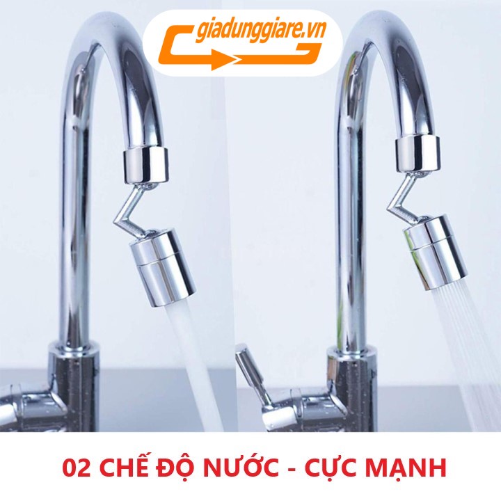 ĐẦU NỐI TĂNG ÁP VÒI NƯỚC bồn rửa chén bát bồn lavabo rửa mặt (Xoay 720 độ) thiết kế thông minh với 2 chế độ nước chảy