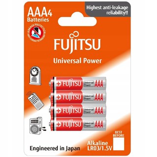 Vỉ 4 viên Pin Fujitsu AAA LR03 (4B) FU-W-FI_ ALKALINE BATTERY