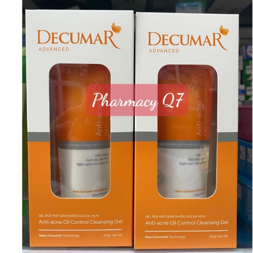 Gel rửa mặt Decumar Advanced 100 gram - Giúp giảm nhờn dành cho da mụn, sạch sâu, dịu nhẹ SUA RUA MA