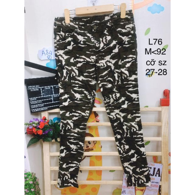 Quần rằn ri size 27,28 (số đo trên hình). A84