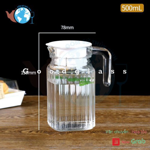 Bình thủy tinh miệng rót 500ml