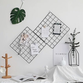 Tấm lưới sắt trang trí treo tường, phụ kiện trang trí rổ sắt decor cài lưới đựng đồ đa năng