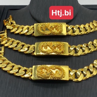 lắc tay nam chạm rồng mạ vàng sang trọng đẳng cấp htj