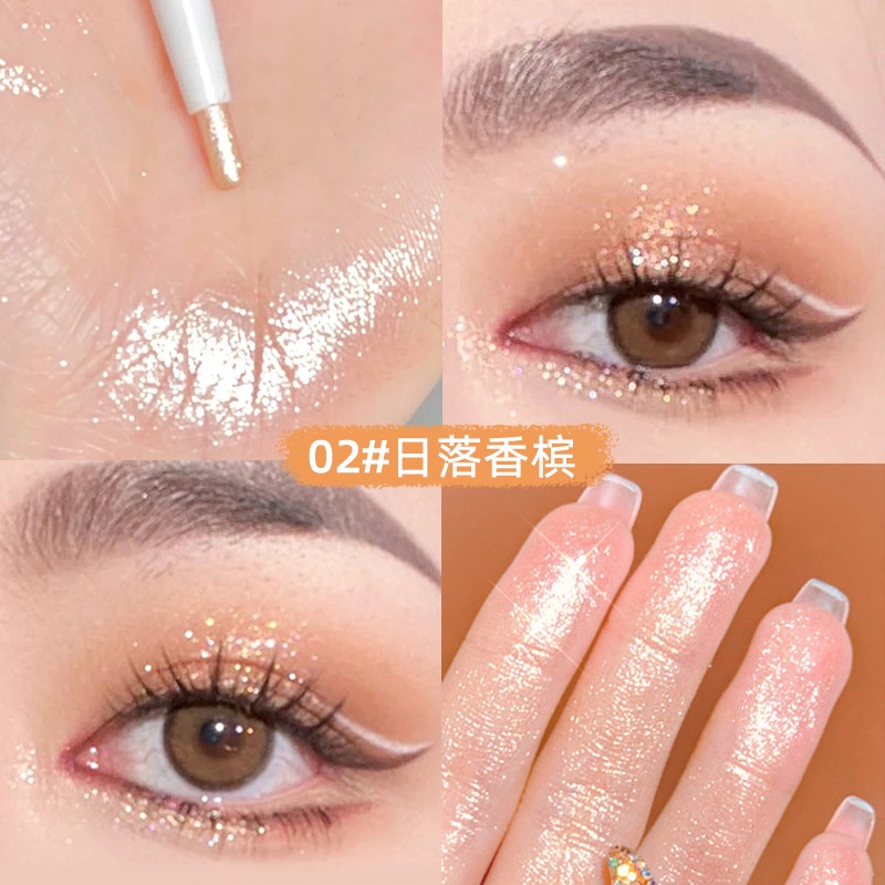 Bút Kẻ Mắt Kiêm Phấn Mắt Hai Công Dụng Siêu Mịn Làm Sáng Màu Sắc Tự Nhiên