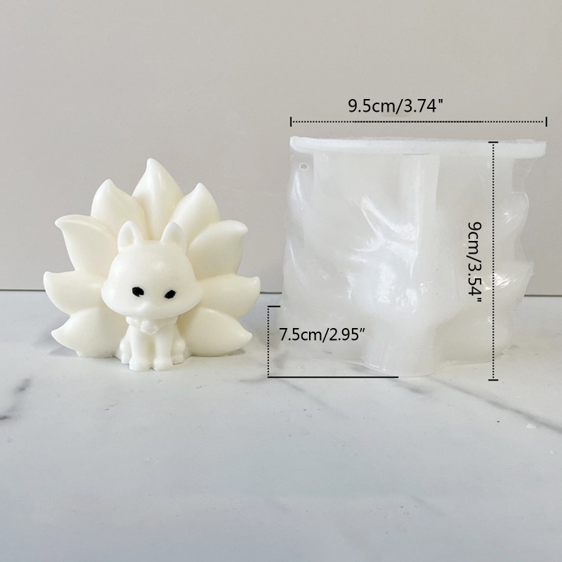 Khuôn Silicone Làm Nến Hình Cáo Độc Đáo
