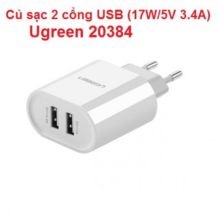 Cốc sạc 2 cổng USB ( 17W 20384,  36W 60468 , 36W 70151 ) Ugreen