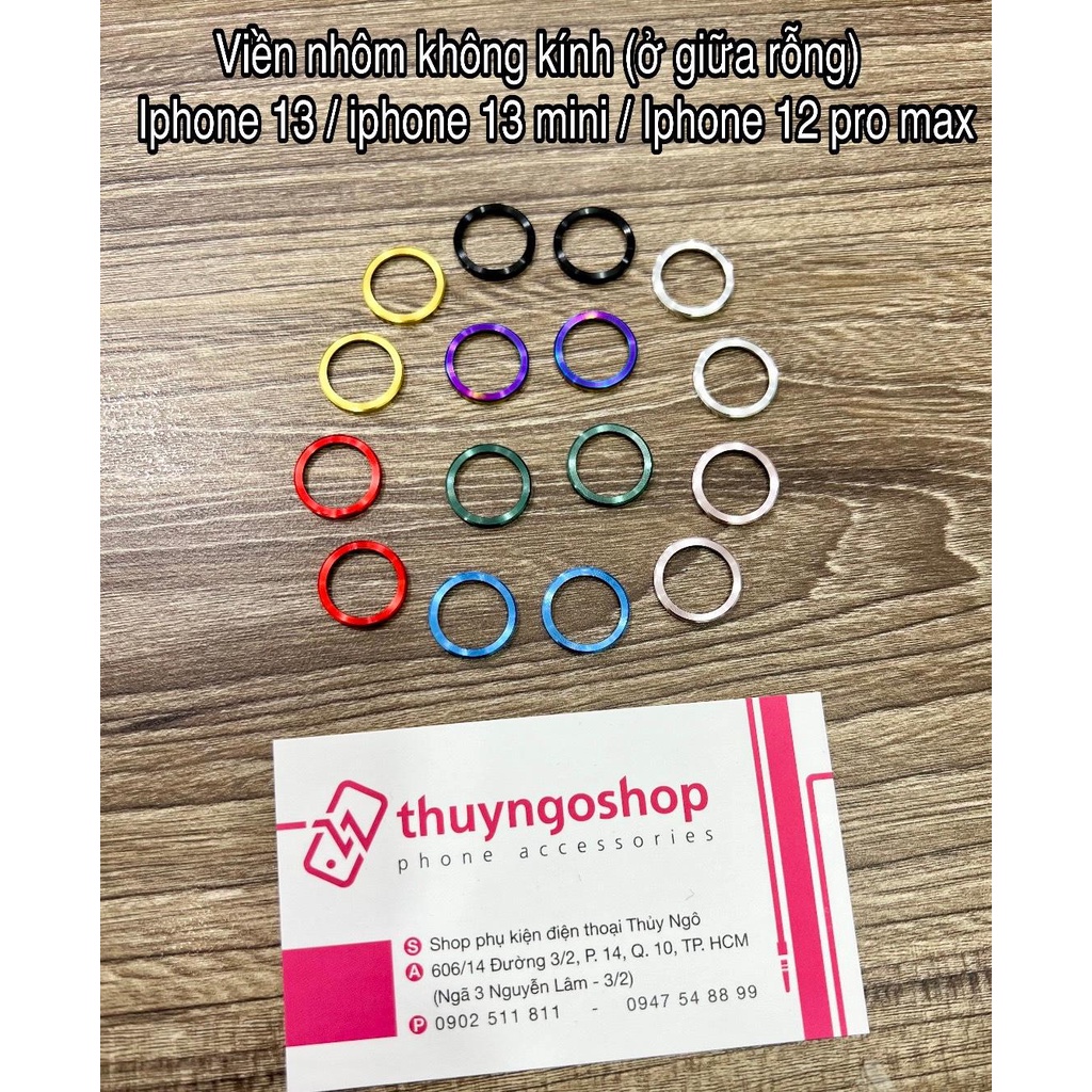 Viền nhôm camera  iphone 13 / iphone 13 mini / iphone 12 Pro Max