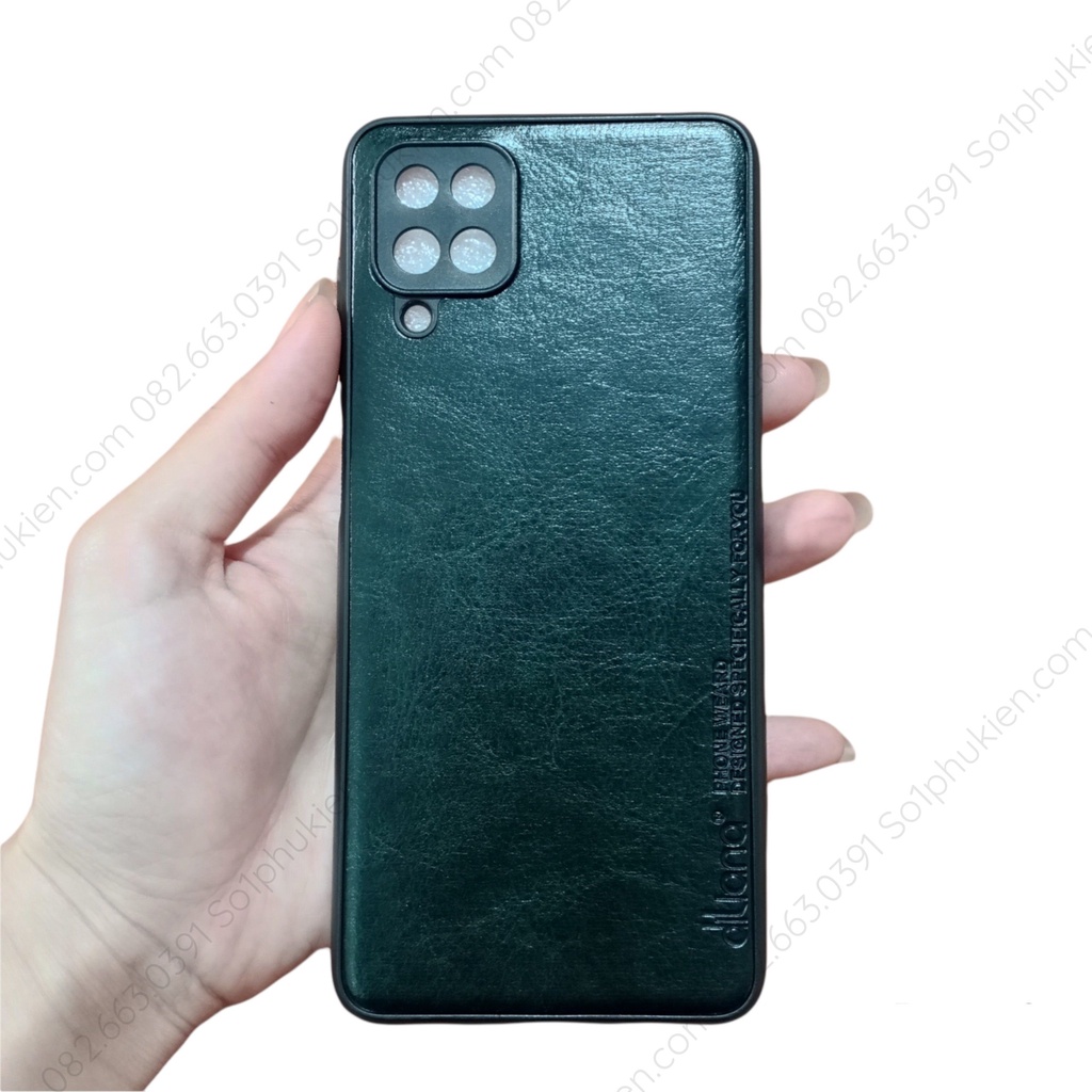 Ốp lưng da Samsung A12 (4G/5G) dẻo viền đen, có bảo vệ cam