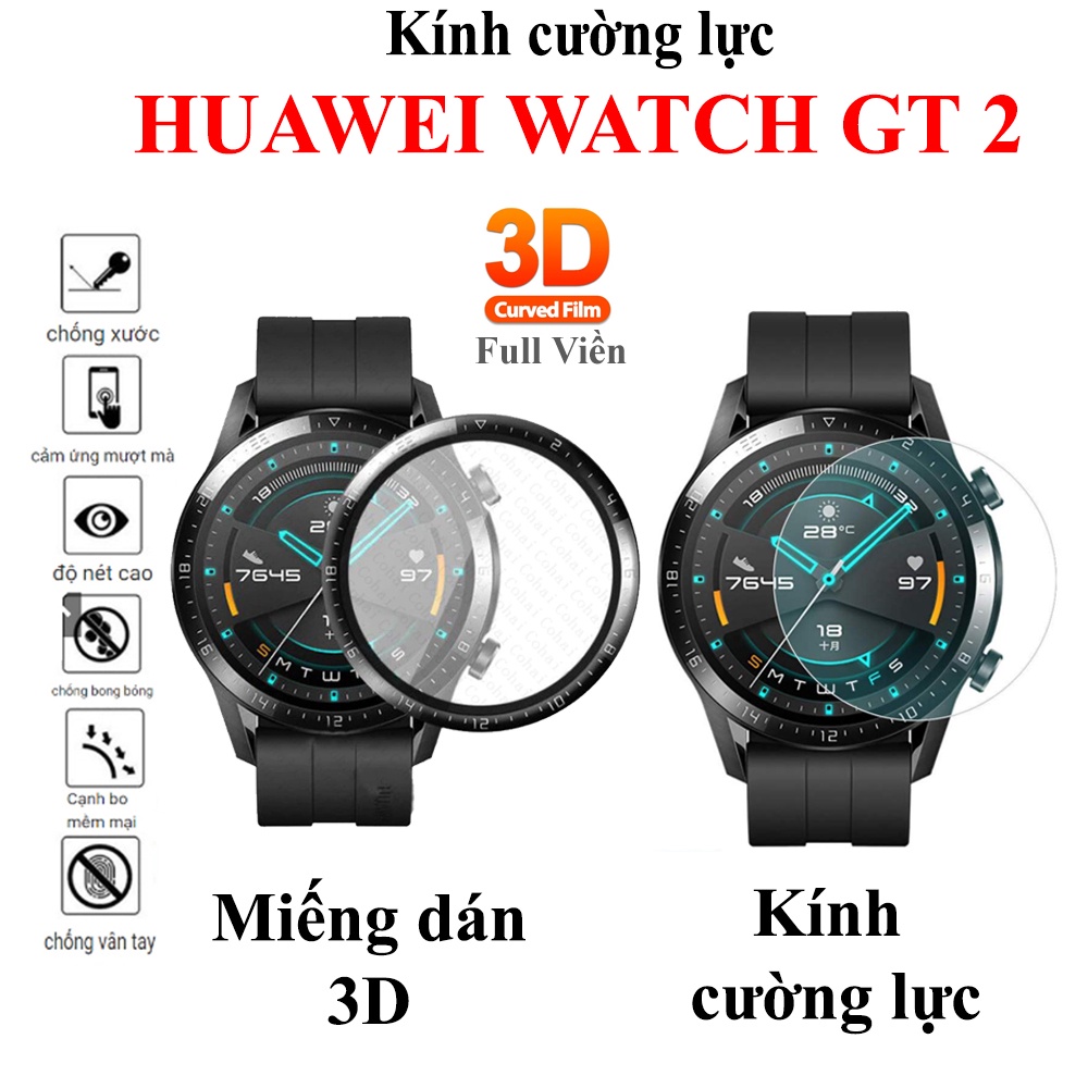 [Huawei GT2] Kính cường lực đồng hồ Huawei Watch GT 2