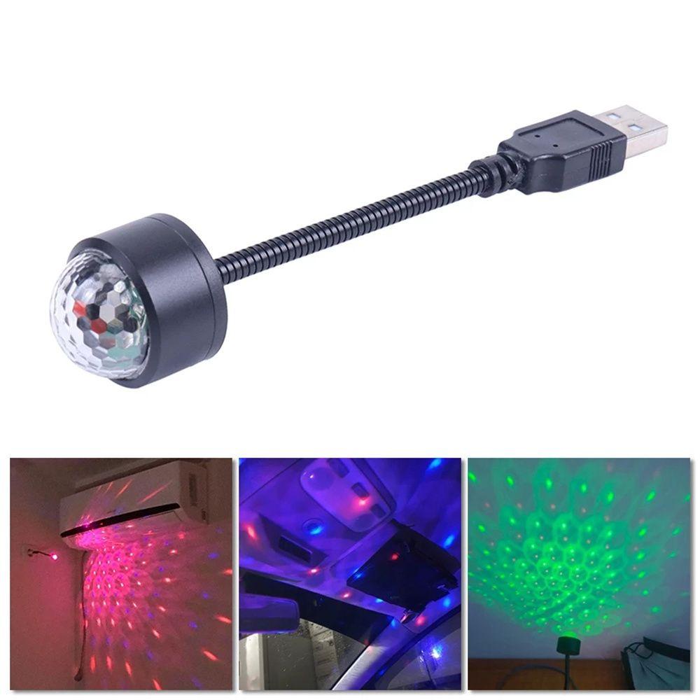 Đèn LED USB Nhiều Màu Khối Lượng Nhẹ Điều Khiển Bằng Giọng Nói Trang Trí Xe Hơi