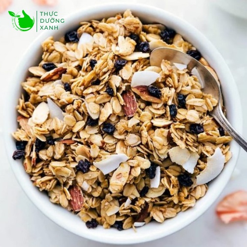 Granola cao cấp, ngũ cốc dinh dưỡng 500Gr hỗ trợ ăn kêng &amp; giảm cân hiệu quả - Thực Dưỡng Xanh