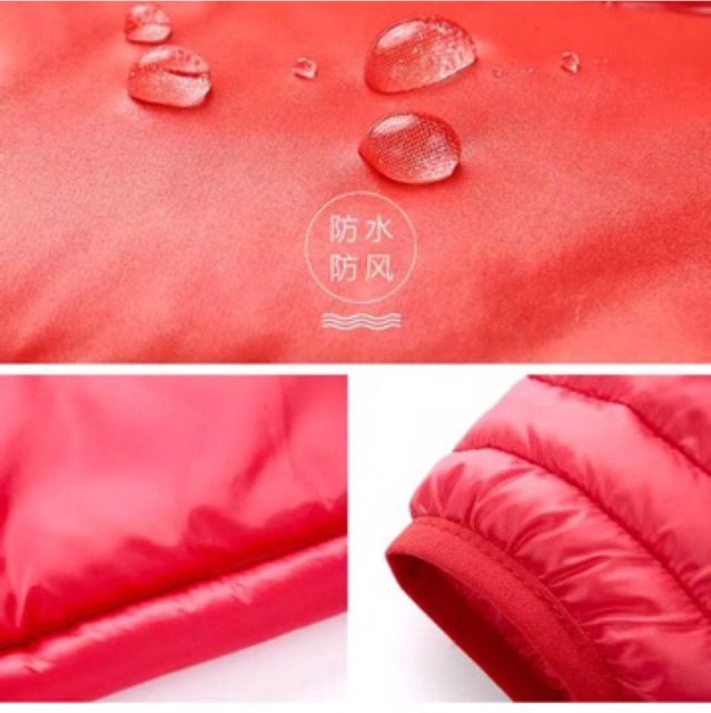 Áo phao lông vũ bông cho các bé. Chất lông vũ bông cao cấp. Vải phao chống thấm nước, bám bụi.