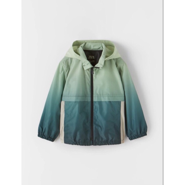 Áo gió một lớp cho bé trai lớn màu xanhOmbre