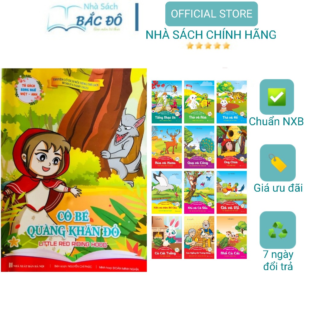 Sách - Bộ 20 cuốn truyện cổ tích song ngữ Anh - Việt.
