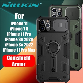 For iphone 11 pro max se 2020 7 8 case nillkin camshield armor slide camera protect privacy ring kickstand cover
