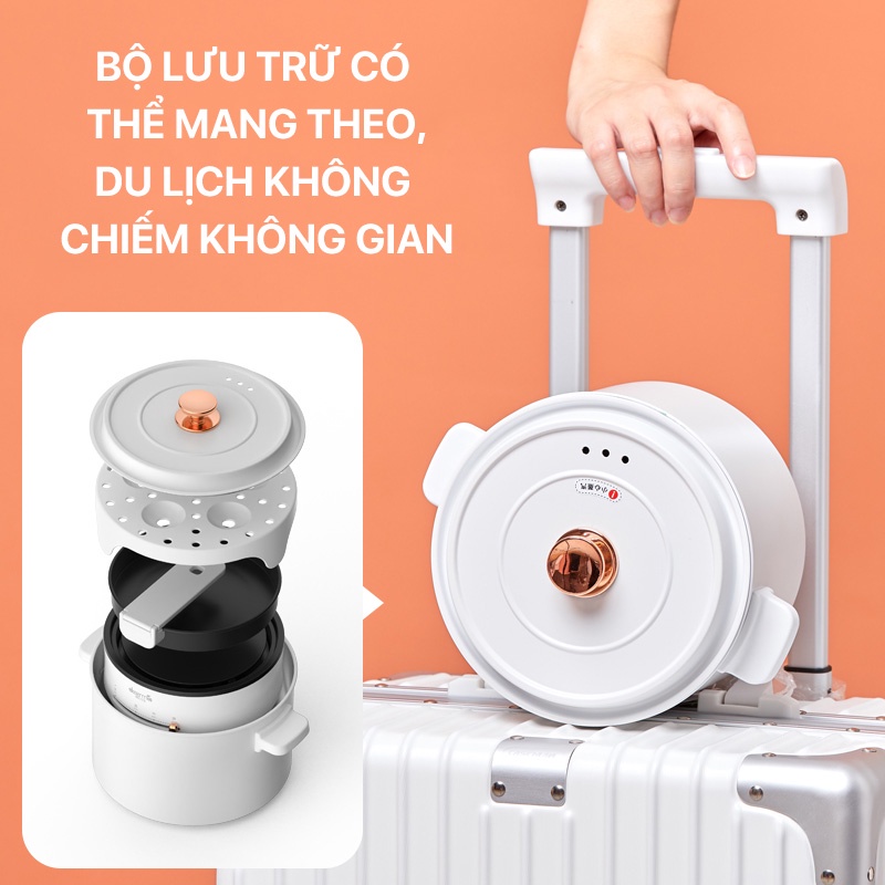 Nồi điện đa năng chống dính DEERMA DG25 1.5L