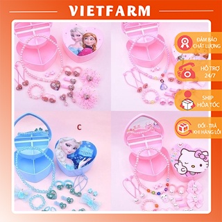 Set 16 Món Đồ Chơi Trang Điểm Hình Công Chúa Elsa Anna Dễ Thương Cho Bé - Vietfarm