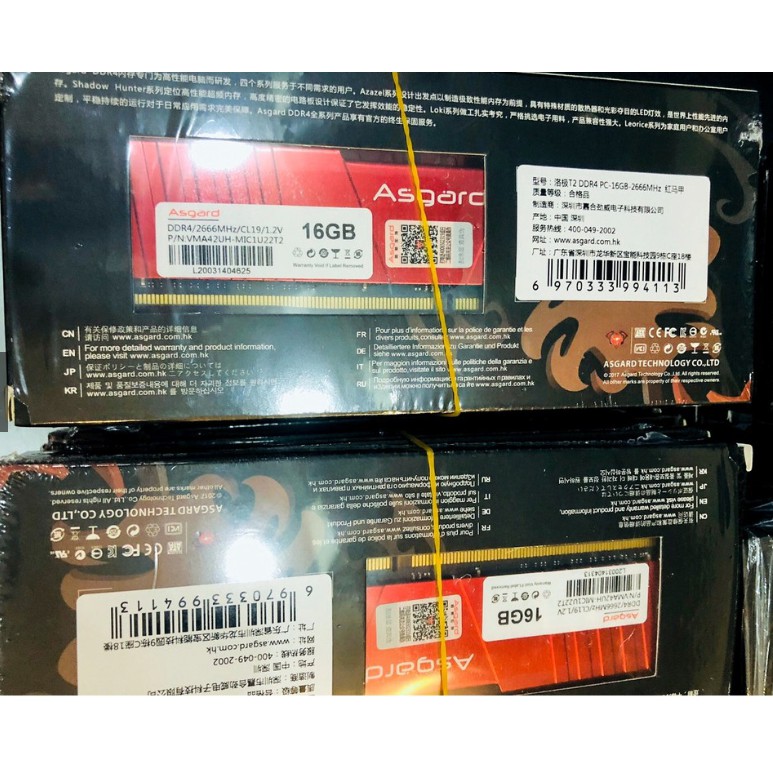 Ram máy tính Ddr4 Asgard T2  8gb -- 16gb bus 2666 Tản thường BẢO HÀNH CHÍNH HÃNG 3 NĂM