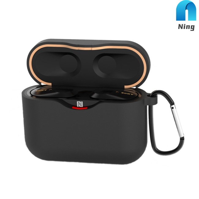Vỏ Bảo Vệ Hộp Sạc Tai Nghe Bluetooth SONY WF-1000XM3 Bằng Silicon Có Móc Chống Thất Lạc