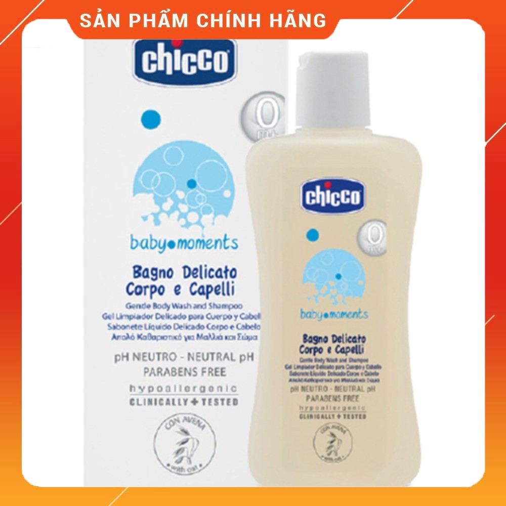 Sữa tắm gội chiết xuất yến mạch Chicco 0M+ 200ml