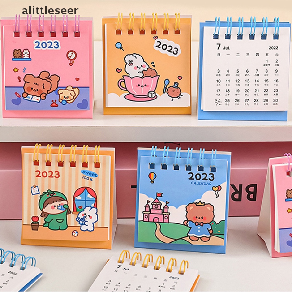 Lịch Để Bàn Mini ER 2023 Họa Tiết Hoạt Hình Dễ Thương