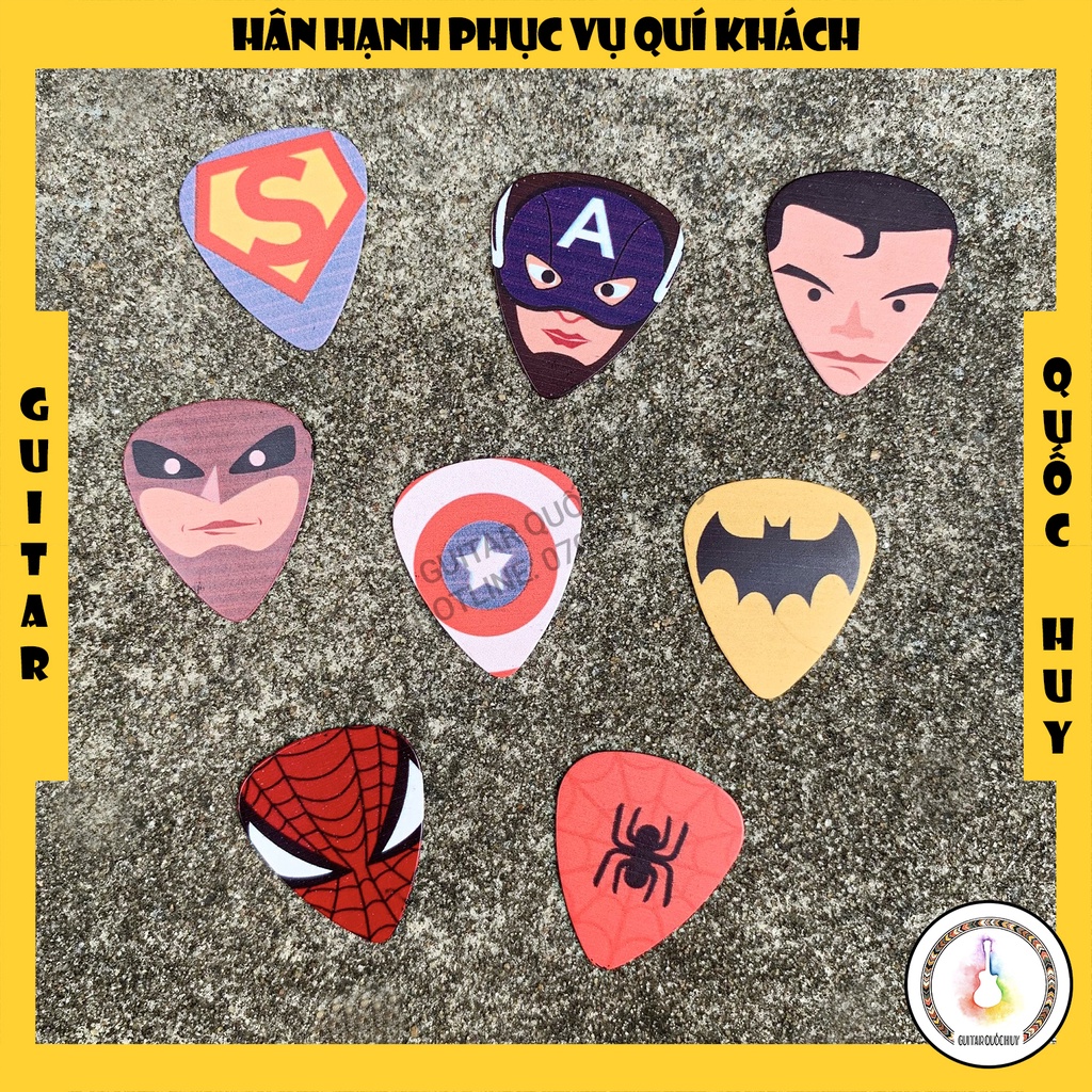 Pick gảy - phím gảy đàn Guitar Anime - siêu anh hùng