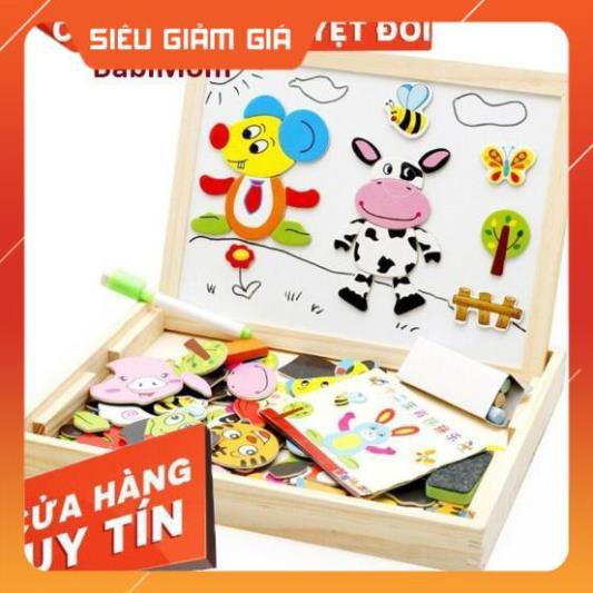 {FREE SHIP} Đồ Chơi Tranh Ghép Bảng Bằng Gỗ {NAM CHÂM 2 MẶT} Cho Bé Thỏa Sức Sáng Tạo nhiều mẫu tranh theo ý thích