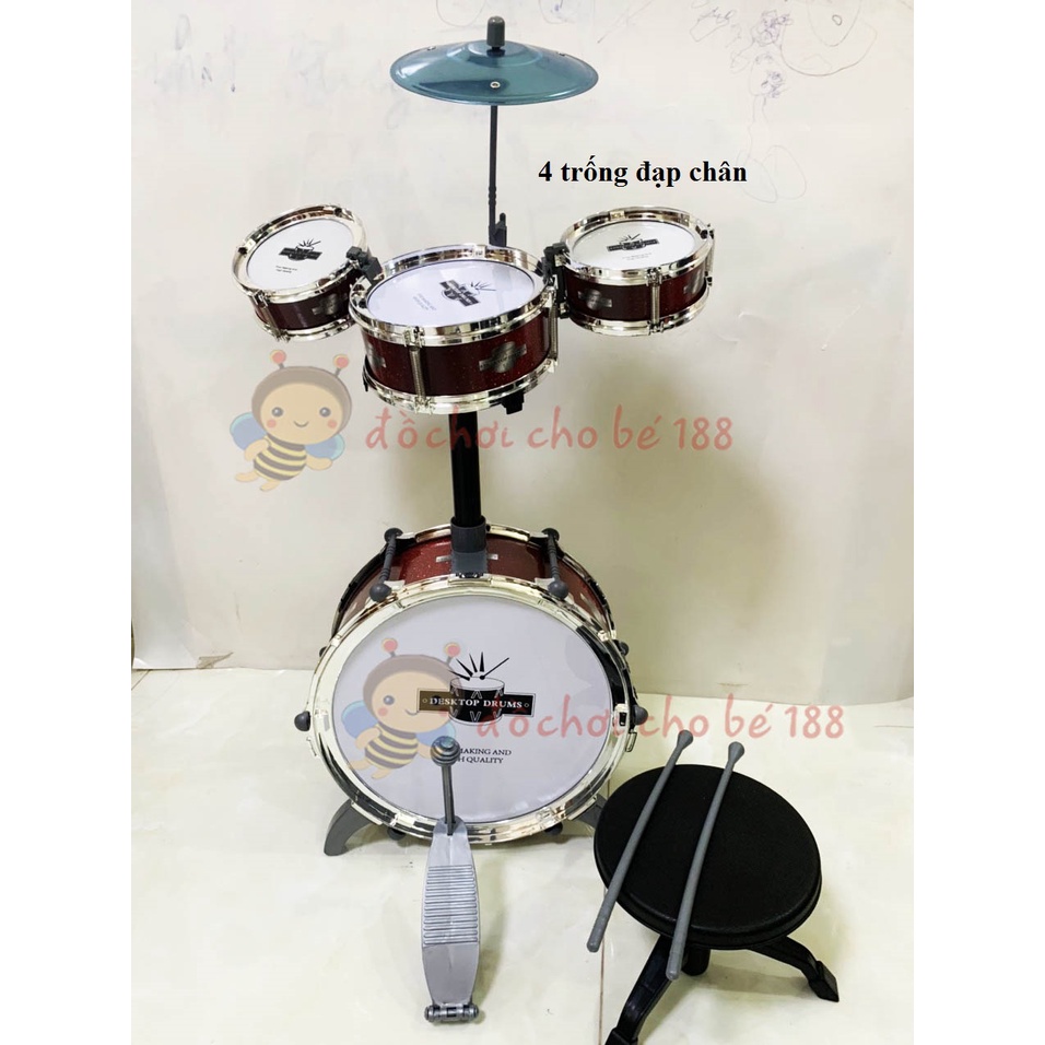 bộ trống jazz Drum Set 5 trống cho bé (kèm ghế)