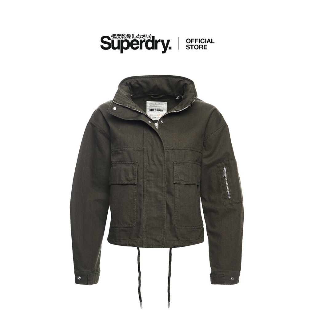 Áo Khoác Nữ Superdry Bora Cropped SDW501026AGS0 Màu Xám Đen