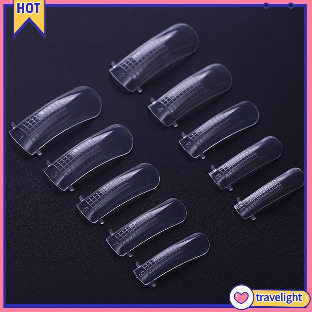 [Hàng mới về] Set 100 khuôn hỗ trợ làm móng tay giả nối dài đắp gel UV