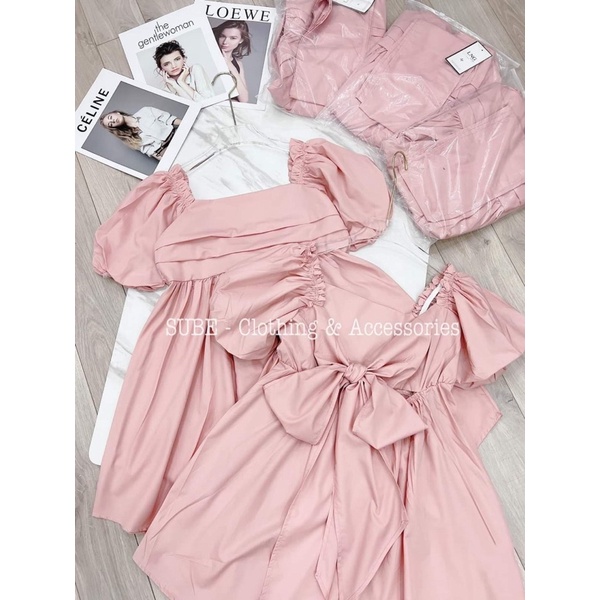 Váy babydoll thắt nơ sau VJ007